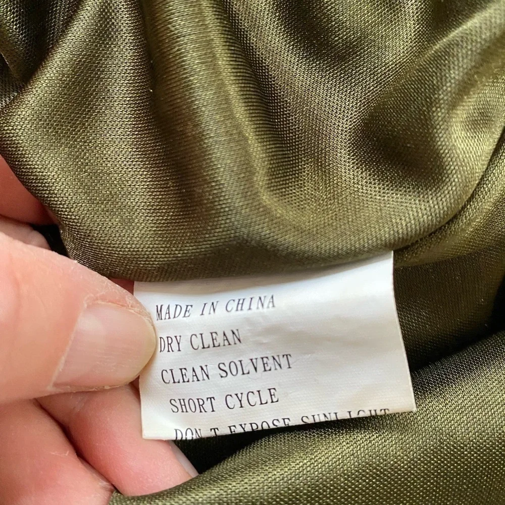 Revelry Skye Satin Dress Green size 8